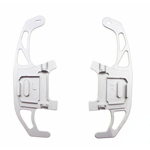 Silver steering wheel paddle - wheel,